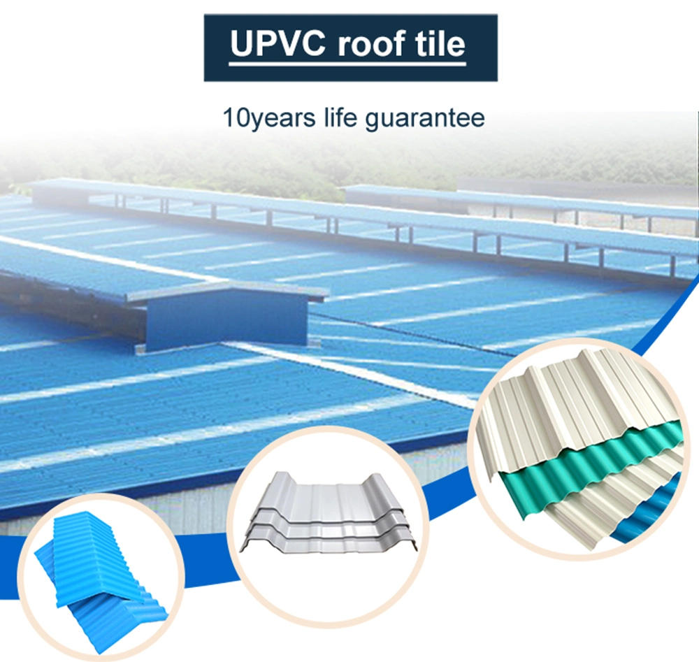 Trapezoidal De UPVC Heat Resistant Roofing Sheets Hot Sale Products in Colombia